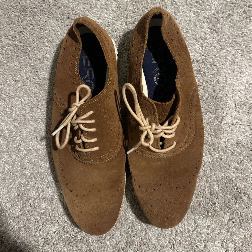 COLE HAAN ZERO GRANDS SUEDE DRESS SHOES